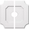 Ekena Millwork Locke Architectural Grde PVC Contemporary Ceiling Medallion, Two Piece, 16"OD x 3"ID x 9 1/2"C x 1"P CMP16LE2-03000 - alternate 1
